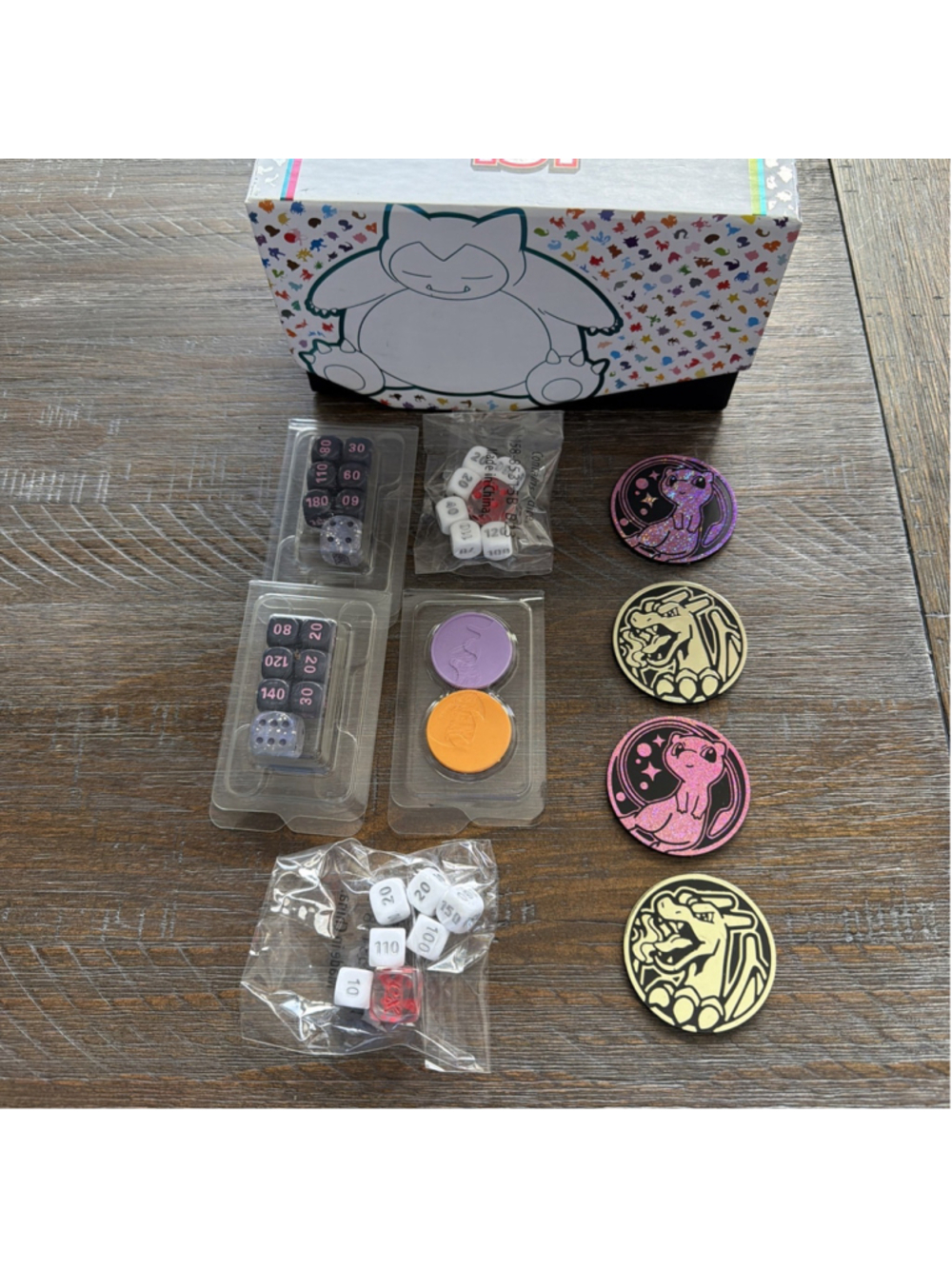 Pokémon Scarlet & Violet 151 Snorlax Booster Box Dice Coins Condition Markers